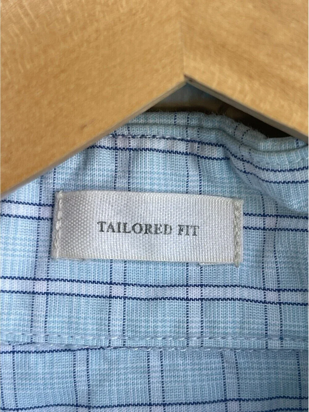 J Crew Mens Shirt Size M Classic Fit Stretch Light Blue Checkered Button Up.